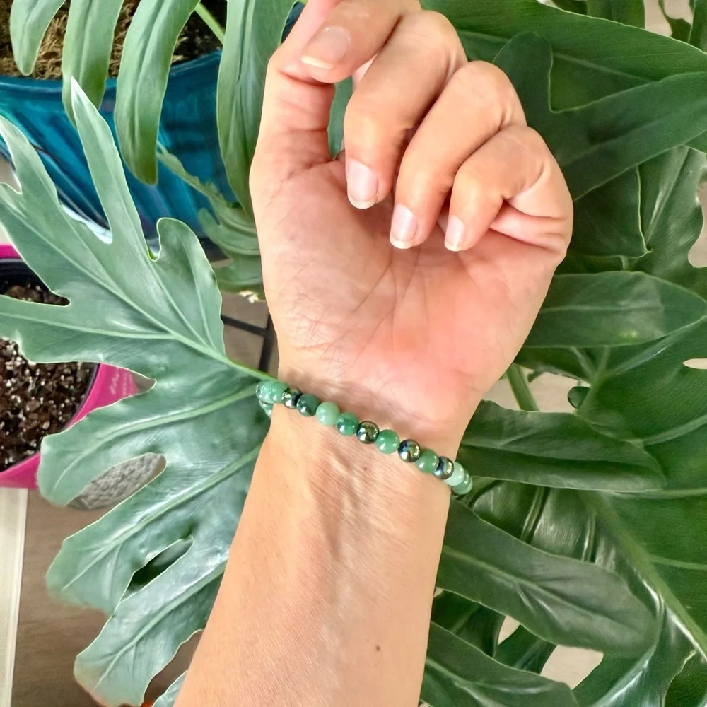 Turquoise - Green Aventurine - Hematite bracelet (one) - Picture 4 of 6